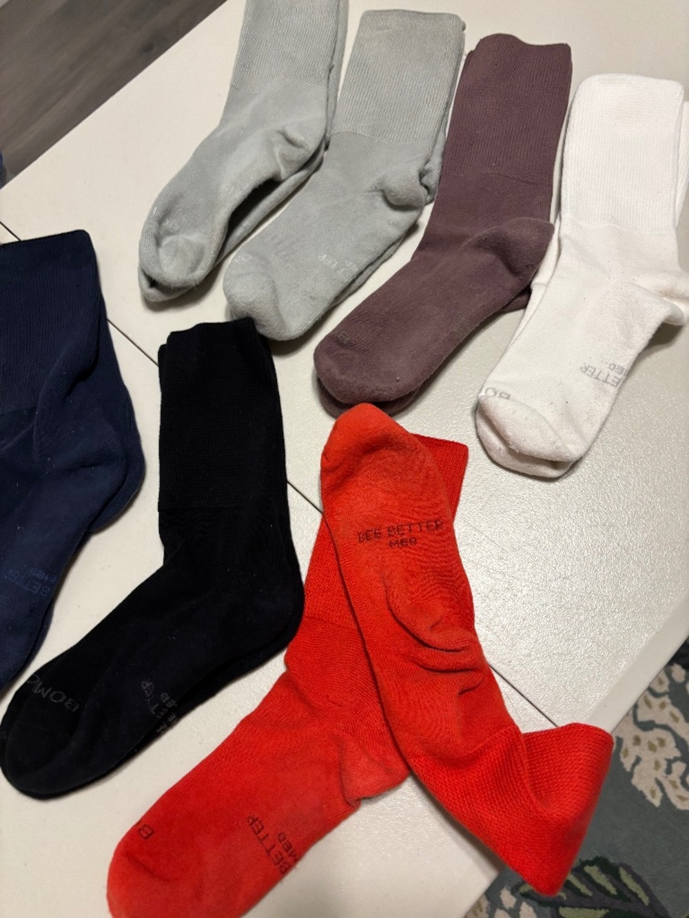 Bombas Women's Wide Calf Socks 7 pairs size M assorted colors